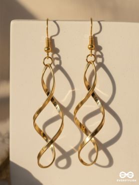 INFINITY DRIFT – FLUID SCULPTURAL DROP EARRINGS