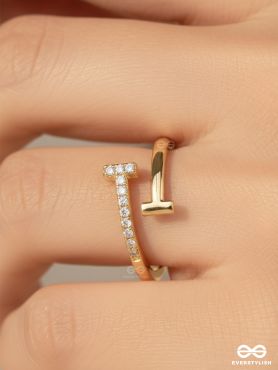 GLINT BAR – MODERN OPEN GOLD RING