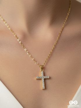 DIVINE LINE – CRYSTAL CROSS NECKLACE