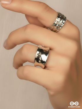 THE BOLD SILVER – CUFF RING SET