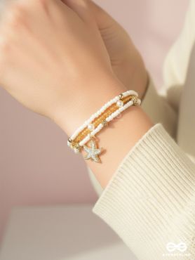 COASTAL WISH – PEARL & STARFISH BRACELET SET