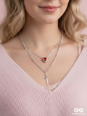 DEVOTION DROP – HEART ACCENT LAYERED CHAIN