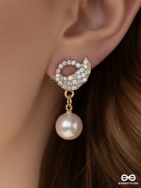 COMET CHARM – CRYSTAL & PEARL EARRINGS