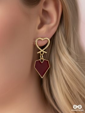 LOCKED IN LOVE – HEART DROP EARRINGS