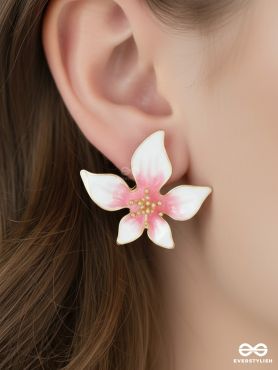 BLUSH ORCHID – FLORAL STUD EARRINGS