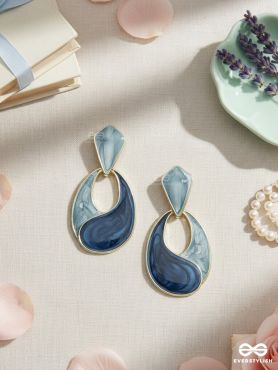 INDIGO FLOW – STATEMENT DROP EARRINGS