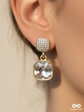 CHAMPAGNE CHARM – CRYSTAL DROP EARRINGS