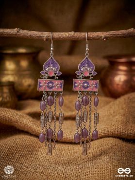 MEADOW REVERIE – OXIDISED FESTIVE CHANDELIER EARRINGS