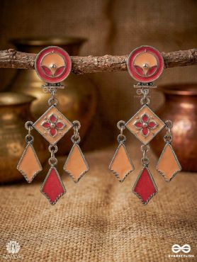 BLOOMSCAPE CHARM – OXIDISED ORNATE STATEMENT EARRINGS