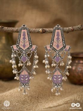 PETAL CANDELABRA – OXIDISED ORNATE DROP EARRINGS