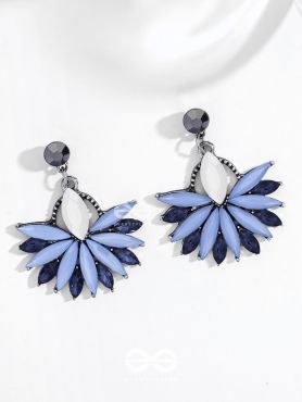 Flower Power Scintillating Blue Earrings