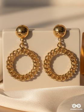 Glistening Golden Ringlet Earrings