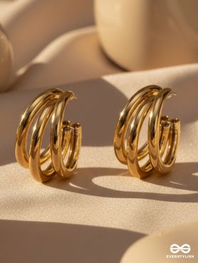 The Elegant Statement Makers - Golden Stud Earrings