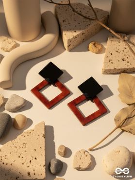 The Geometric Chic - Leopard Acrylic Studs