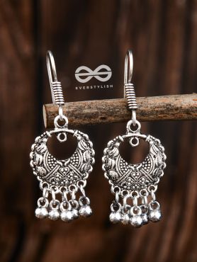 The Little Motifs - Oxidised Dangler Earrings