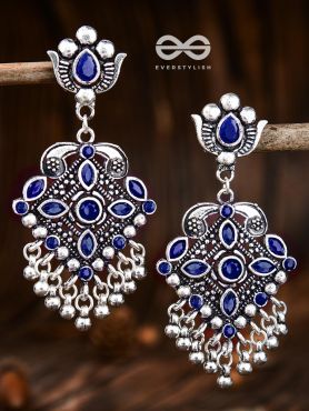 The Geometric Statement Makers (Sapphire Blue) - Embellished Oxidised Collection