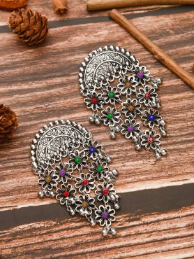 The Ethnic Ecstasy - Oxidised Boho Earrings