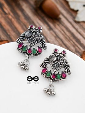 A Vintage Artwork - Ruby Emerald - The Embellished Oxidised Collection