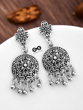 The Little Floral Motif Danglers - Tiny Trinket Earrings
