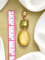 The Sun-Kissed- Golden Embellished Earrings