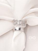 Twigs n Petal- Set of Two Silver Rings