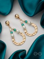 The Circle of Light - Golden Embellished Earrings