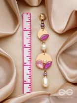 The Sun Mask- Golden Embellished Earrings