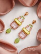 The Merry Spring- Golden Embellished Earrings