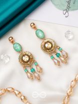 The Tuscan Sun- Golden Embellished Earrings