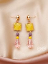 The Springtide- Golden Embellished Earrings