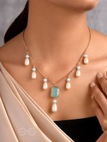 The Guardian Angels- Golden Pearl Necklace With Anti-Tarnish Coating