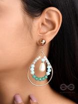 The Radiant Dewdrop- Golden Embellished Earrings