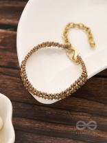 The Copper Beech- Golden Beaded Bracelet