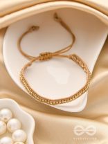 The Bronze Beauty- Beaded Knot Bracelet