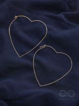 Seeking love from Universe, Oversized Heart Hoops
