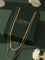 GIORA ITALIA - DUALINE GOLD –  STAINLESS STEEL 18K GOLD PLATED ANTI-TARNISH LAYERED NECKLACE