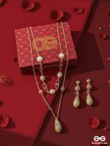 OFFICIALLY GORGEOUS - SILK CASCADE – DROP EARRINGS & NECKLACE JEWELLERY SET