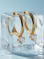 GIORA ITALIA - LUMI DROP – STAINLESS STEEL 18K GOLD PLATED ANTI-TARNISH DROP HOOPS EARRINGS