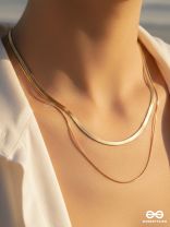 DUALINE GOLD – LAYERED STAINLESS STEEL ANTI-TARNISH GOLD CHAIN NECKLACE