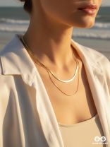 DUALINE GOLD – LAYERED STAINLESS STEEL ANTI-TARNISH GOLD CHAIN NECKLACE
