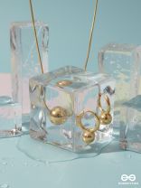 GIORA ITALIA - THE LUMI ORB –  STAINLESS STEEL 18K GOLD PLATED ANTI-TARNISH EARRINGS AND NECKLACE JEWELLERY SET