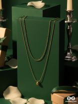 GIORA ITALIA - AURORA DROP-  STAINLESS STEEL 18K GOLD PLATED ANTI-TARNISH MINIMAL LAYERED NECKLACE 