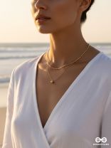 GIORA ITALIA - AURORA DROP-  STAINLESS STEEL 18K GOLD PLATED ANTI-TARNISH MINIMAL LAYERED NECKLACE 