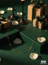 GOLDEN CHARM TRAIL – STAINLESS STEEL 18K GOLD PLATED ANTI-TARNISH MOTIF NECKLACE