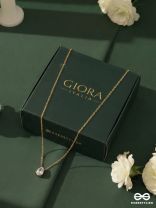 VIRELIA – STAINLESS STEEL 18K GOLD PLATED ANTI-TARNISH CUBIC ZIRCONIA STONE PENDANT NECKLACE