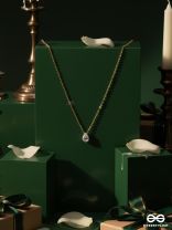 VIRELIA – STAINLESS STEEL 18K GOLD PLATED ANTI-TARNISH CUBIC ZIRCONIA STONE PENDANT NECKLACE