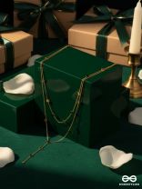 AMANTA FALL – STAINLESS STEEL 18K GOLD PLATED ANTI-TARNISH LAYERED HEART DROP NECKLACE