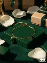 VELORA GREEN – STAINLESS STEEL 18K GOLD PLATED ANTI-TARNISH DELICATE GEM BRACELET
