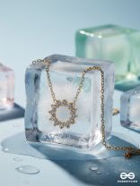 SOLARA RING – STAINLESS STEEL 18K GOLD PLATED ANTI-TARNISH CELESTIAL PENDANT NECKLACE