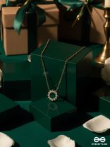 SOLARA RING – STAINLESS STEEL 18K GOLD PLATED ANTI-TARNISH CELESTIAL PENDANT NECKLACE